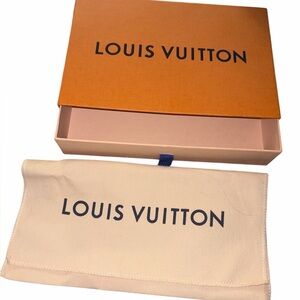 Empty Louis Vuitton Women's Accessory orange Box &Dust bag Set